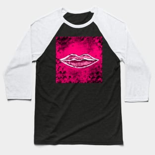 Grunge lips Baseball T-Shirt